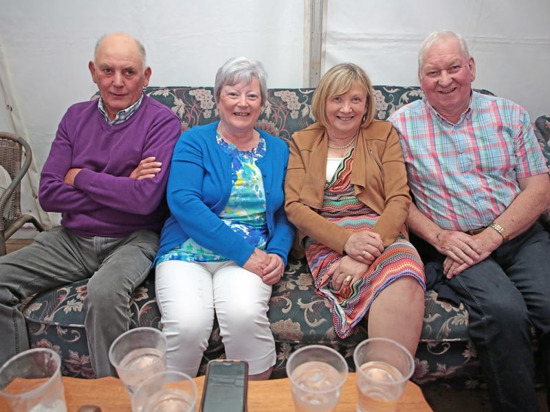 Caption: John McCabe, Ellen Campbell, Eileen and Tommy Beirne enjoying The Hill Top Festival