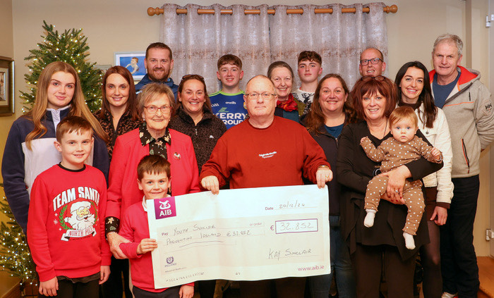 A woman from Donegal Town completed a skydive last July and raised more than €32,000 for charity. Please click on the arrows to go through the gallery Kay Sinclair raised €32,852 to Youth Suicide Prevention Ireland’s CEO Tony Philpott and Siobhan McGowan photographed the presentation. Kay, who was 92 at the time and is now 93, planned the plunge in memory of her son Michael, below, on July 20 - the date of his passing in 1987 - with the Skydive for Life through the YSPI charity. A Gaffney originally from Reimeen, Tullaroan, Kay was supported by her family members at the charity event and says, “at the start, everyone pleaded me to not do it, even my doctor advised against it … but once I have my mind set to something, I do.”  “I thought it was going to be in Donegal Airport in Carrickfinn, but it wasn’t, so off I went to Offaly and because I had so many family members there, everyone could come and watch”   However, she had to show patience due to strong wind conditions at the Irish Parachute Club at Clonbullogue Airfield in Co Offaly and the skydive was delayed by 24 hours.   Conditions the following day had cleared somewhat, although there was still a strong breeze as, under the watchful eye of Coleman Brouder, the Chief Club Instructor, Kay did the skydive at 15,000 feet, determined to do so with so many people donating to the charity.  “Everyone who worked there was helpful and brilliant,” Kay says. “I was very calm and settled because I felt as though Michael was with me. It was misty, and we went up and up above the clouds. You’re there, and the hatch is open; you’re looking out, and your legs are dangling, and away you go.”  With family members from far and wide - particularly Donegal and Kilkenny - Kay wore a broad smile to plenty of acclaim as she landed. The dive was captured on video and shared by the Irish Parachute Club.  Nine months on from her inspirational jump, Kay has taken the opportunity to extend her gratitude to everyone who supported her: “I