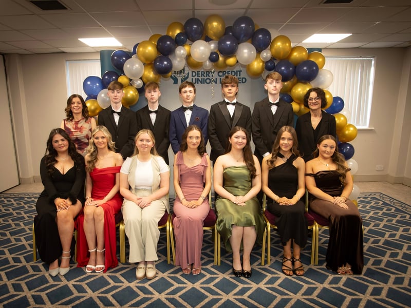 The Derry Credit Union Youth Committee pictured at Monday's Young People's Awards 2025 at the Waterfoot Hotel, Derry. (Photos: Jim McCafferty Photography)