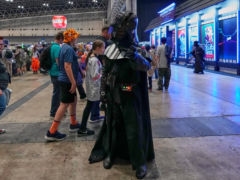 The event, called Star Wars Celebration, which runs through Sunday, is full of Star Wars-themed merchandise including T-shirts, toys, books, manga comics, AC chargers, cellphone covers, autographs, posters and more.
