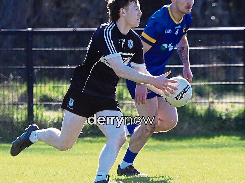 Dungiven's Odhran Murphy was a threat throughout the game. (Photo - Tom Heaney, nwpresspics)