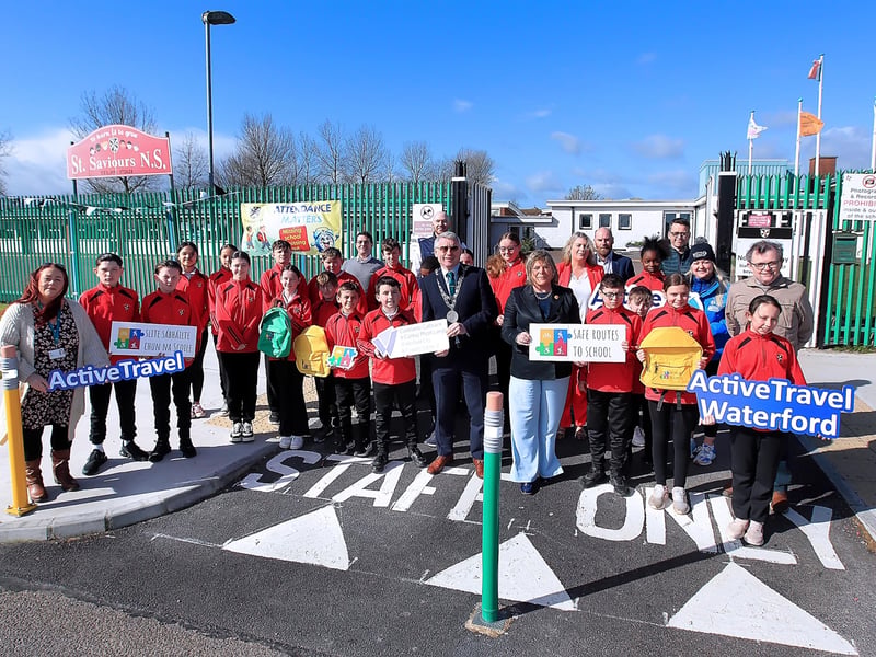 Launch of the Active Travel Safe Routes to School scheme at St Saviour's National School, Ballybeg
