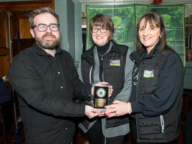 Runners Up: Rea Brophy Farrell - Real Estate Alliance. Pictured: Andrew Rooney (Parliamentary Assistant to Mark Wall TD), Karen Fitzpatrick and Mary Leigh.