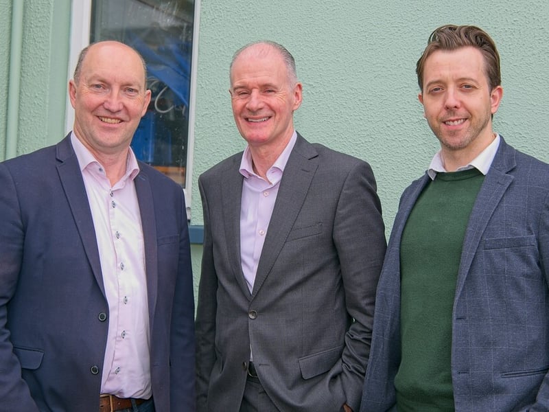 Joe Dolan of the Tara Dealer Group, Shane Lalor of National Tape Sales Ltd., and John Keogh of Brother International, at the 40th Anniversary Day at the Stationery Store, Naas
