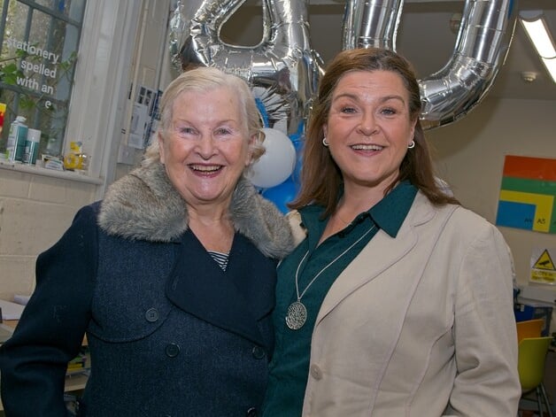 Mona Conroy and her daughter Ann Ryan, staff member at the Stationery store for 32 years