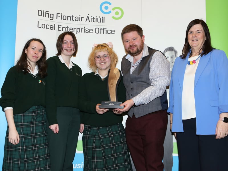 Below: Winner of the Wellness Award for Louth is "Safe Haven" from St.Louis Secondary School, Dundalk