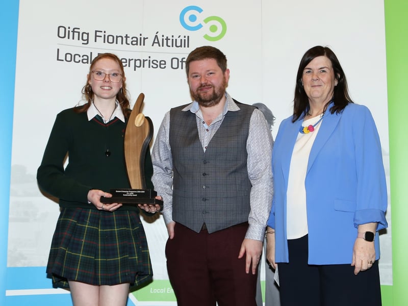 Below: Winner of the Sustainability Award for Louth is Teagan Semple of Drogheda Grammar School.