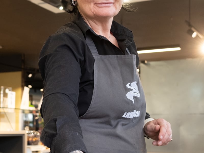 Lavazza barista Amanda Faulkner pictured at the launch of Applegreen Lemybrien with M&S Food.