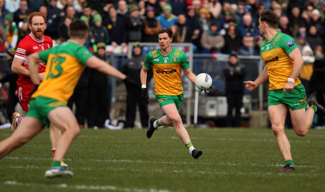 On a perfect day for football and in front of almost 7,000 spectators, Donegal treated their large support to a thrilling finish, hitting 1-7 without reply in the final 12 minutes. As a result Marksman was very impressed, especially with the scoring forwards who were helped by the introduction of Michael Murphy at half-time. Click on the arrows to see the player ratings