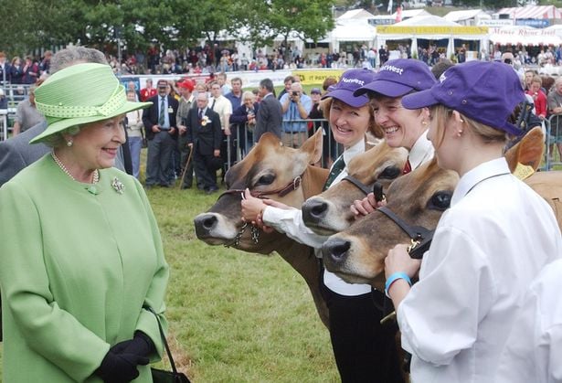 The Queen pictured at the Royal Welsh Show in 2004, marking the Society’s centenary year.