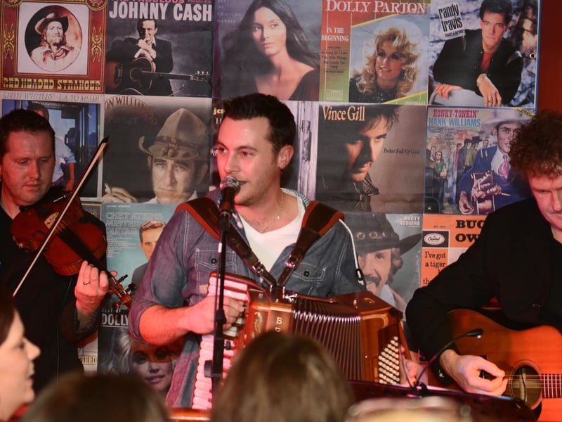 Caption: Nathan Carter performing in Cooney's Hotel Ballymahon in 2014 Picture: Declan Gilmore