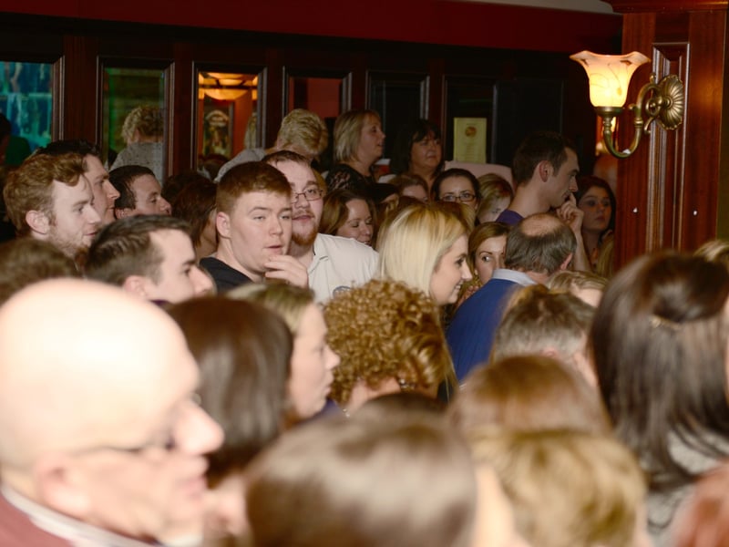 Caption: A section of the huge crowd that turned out for the Nathan Carter concert in Cooney's Hotel, Ballymahon in 2014 Picture: Declan Gilmore