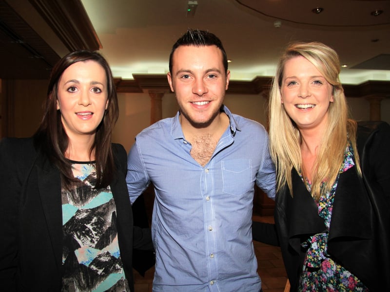Caption: Pictured with Nathan Carter at his 2014 gig were Martina Beggan and Elaine Gorman