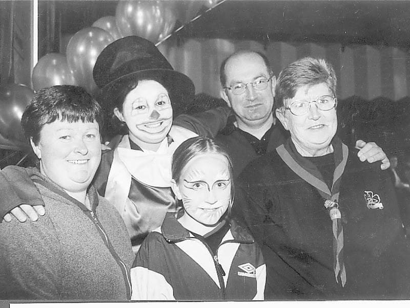 Caption: 2001: Pictured at the Temperance Hall fundraising drive open day were Joan Dempsey, Melanie Rhatigan, John Dempsey, Marie Hand and Aoife Dempsey