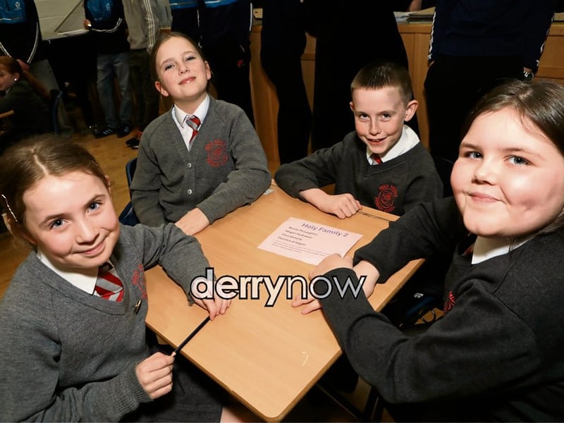 Holy Family PS quiz team 2. (Photos - Tom Heaney, nwpresspics)