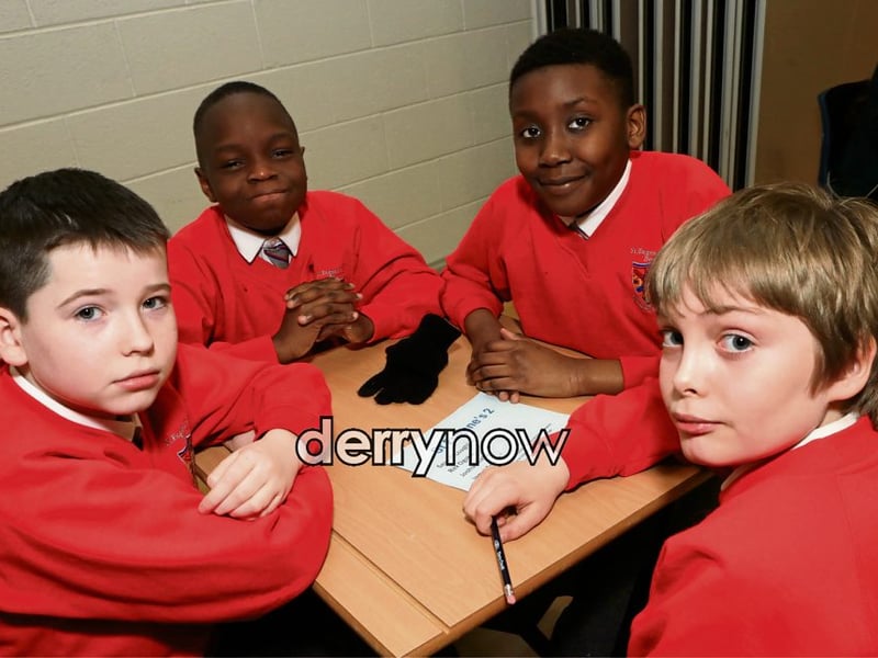 St. Eugene's PS quiz team 2. (Photos - Tom Heaney, nwpresspics)