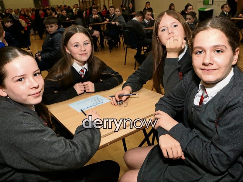 Holy Family PS quiz team 8. (Photos - Tom Heaney, nwpresspics)