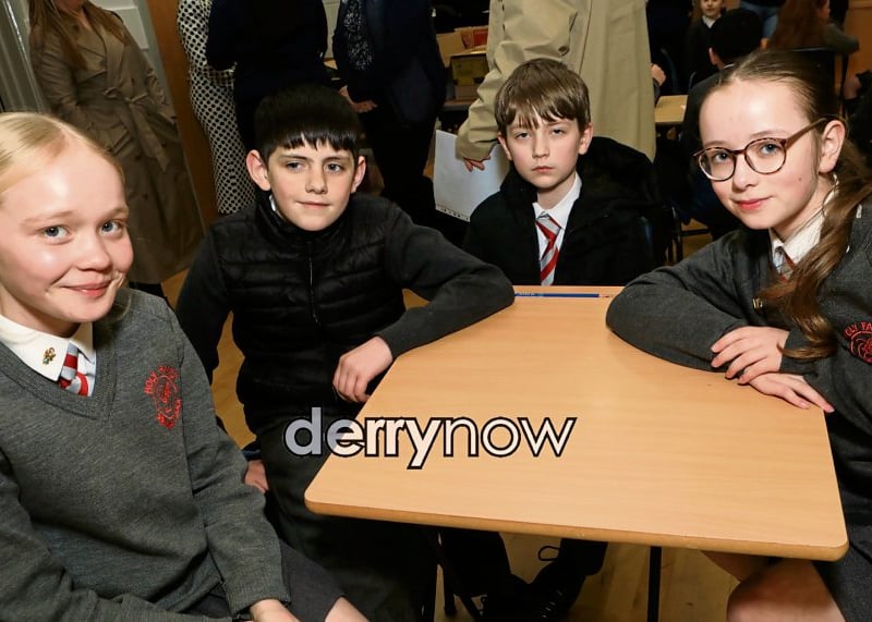 Holy Family PS quiz team 6. (Photos - Tom Heaney, nwpresspics)