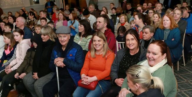 Spectators at the big quiz.