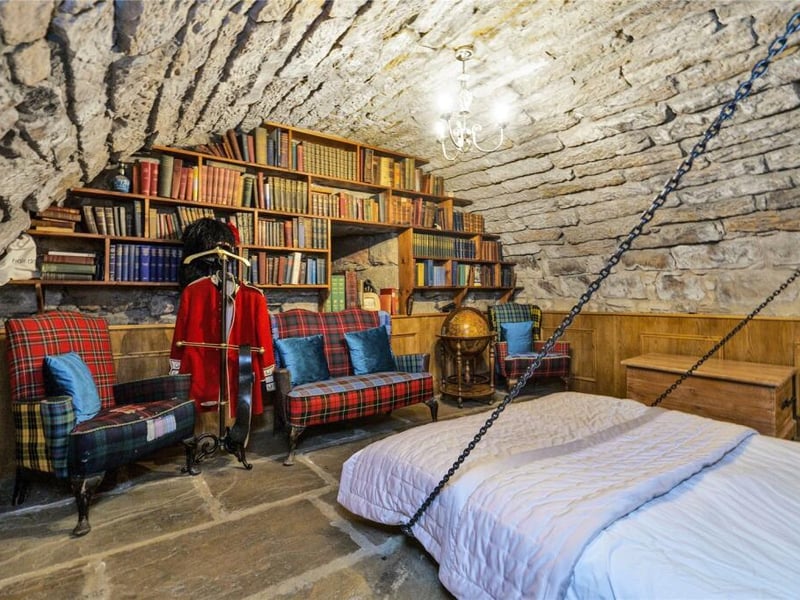 This room is a serene haven within the castle’s towering walls.