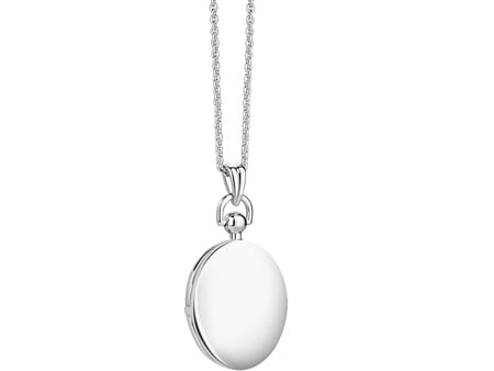 Plain Locket €50 – can be personalised This large oval rhodium plated locket is suitable for personalisation making it a memorable gift for someone special in your life. Wear on its own or layered with your favourite pieces, it is certain to be a versatile addition to your jewellery collection.