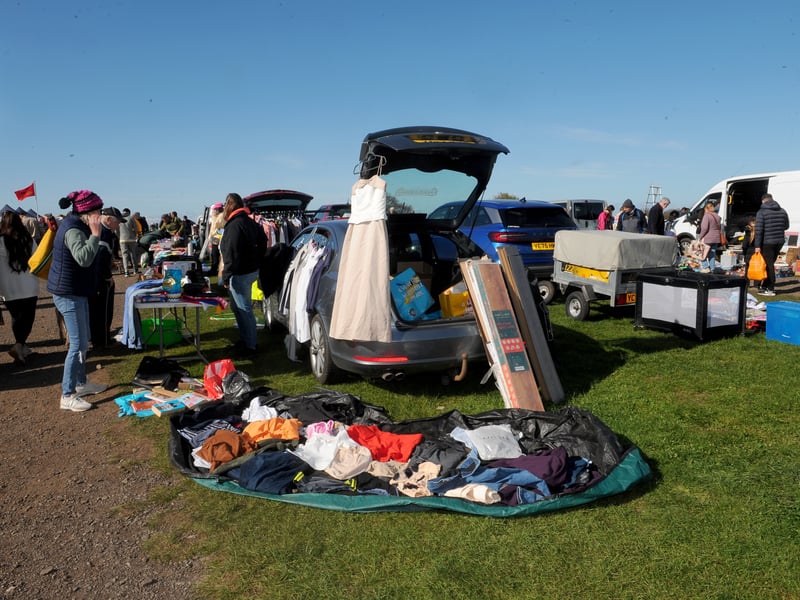 The car boot sale in full swing.