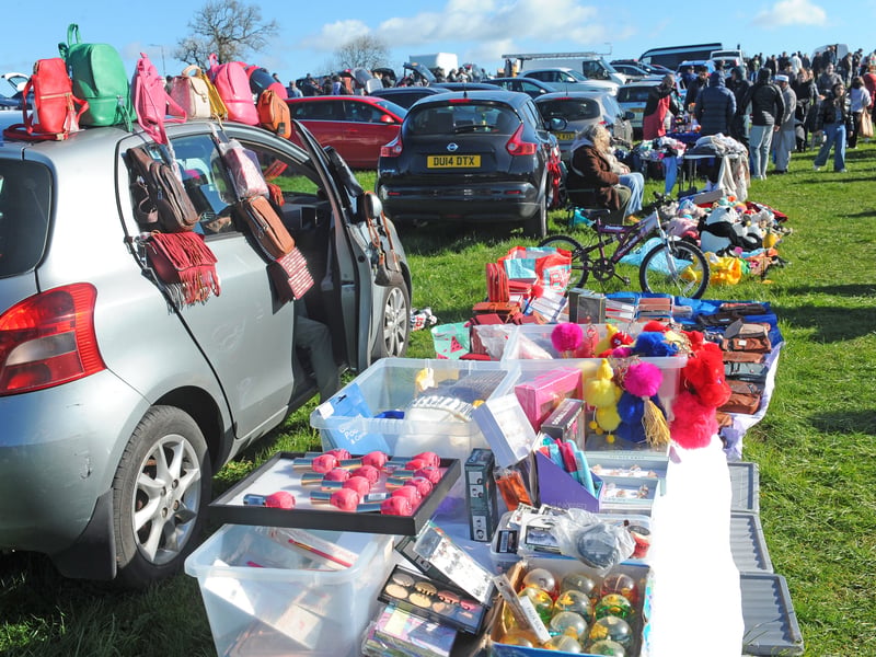 The car boot sale attracts some 300 sellers each week.
