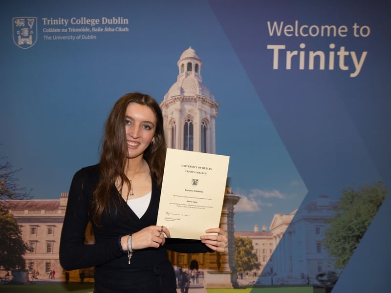 Caption: Muirne Ginty, Mercy Ballymahon, was one of three students from Longford who were among 593 students that were awarded Entrance Exhibition Awards for the 2024/5 academic year from Trinity College Dublin.