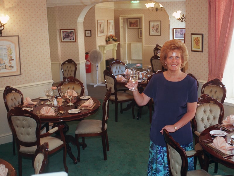 Wendy Woodhouse at Peggotty's Restaurant, on Langsett Road, Hillsborough, Sheffield, in 1999