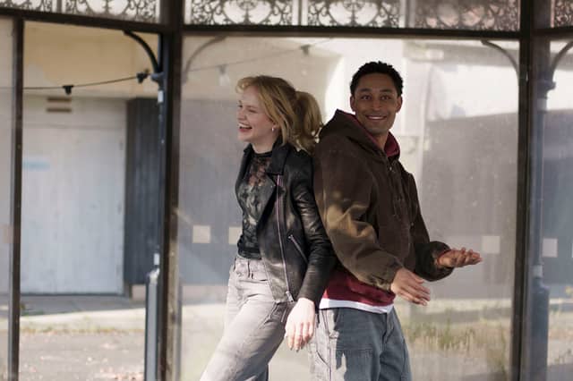Emma Laird as Shannon and Loyle Carner as Arran in Mint.