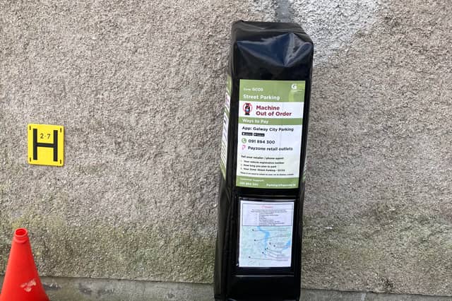 An out-of-order parking meter in Galway City