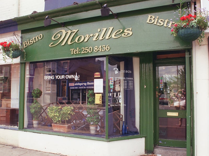 Morilles bistro on Abbeydale Road, Sheffield, in June 1999