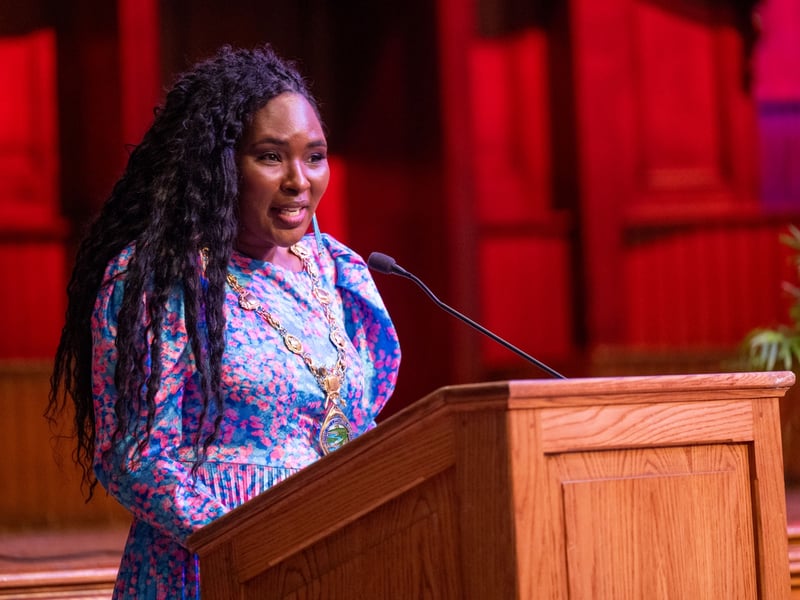 The Mayor Councillor Lilian Seenoi-Barr has hosted a Public Meeting on Ending Violence Against Women and Girls in the Guildhall.