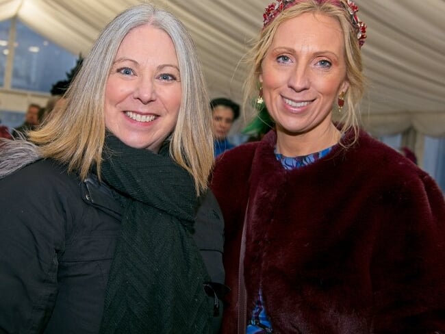 Gisele Mansfield with Manager at Lawlors Hotel, Naas, Dee Nix.