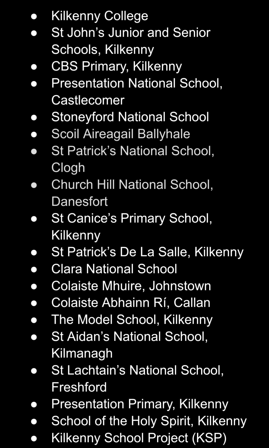 If your school is closed, email our newsdesk at: news@kilkennypeople.ie