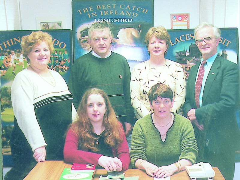 Use the Next > above or below to go through the gallery Caption: 2001 - Promoting Longford at Holiday World: Pictured are members of the team that will be pressing the case for holidaying in Longford when they marshal the county's stand at the Holiday World eXperience in Dublin and they include front row: Angela Lonegan, Maureen Noone Casey and back row – Hilda Sheridan, James Kearney, Frances McPartland and Jude Flynn Picture: Joe McDonagh