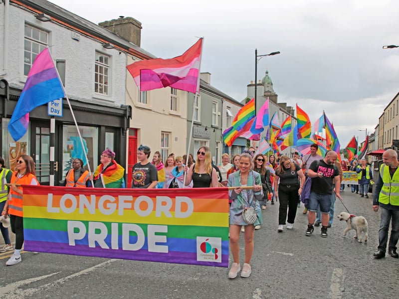 Caption: The LGBTQIA+ community were well supported during last Saturday's inaugural Longford Pride parade