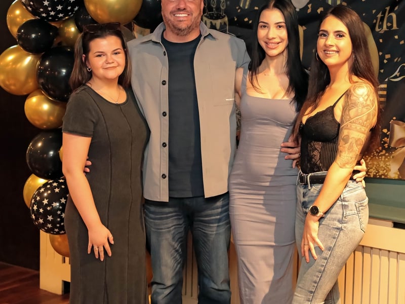 Caption: Cara Downes, Kevin, Alina Axman and Hannah Thompson