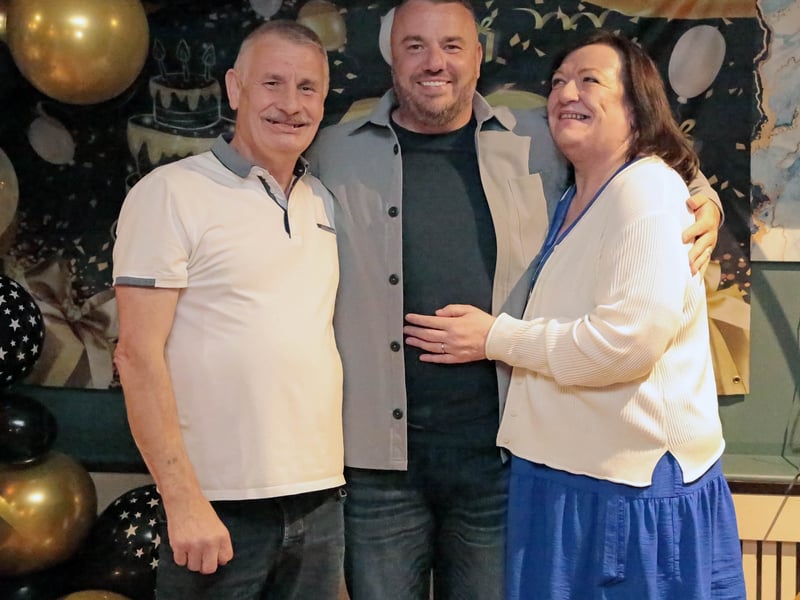 Caption: Kevin, Kevin snr and Sandra