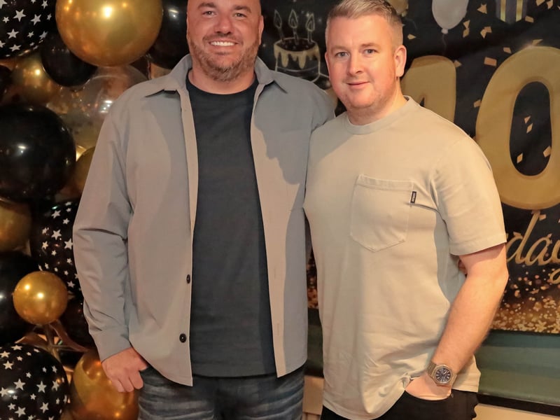 Caption: Kevin Hussey and Eddie Clabby