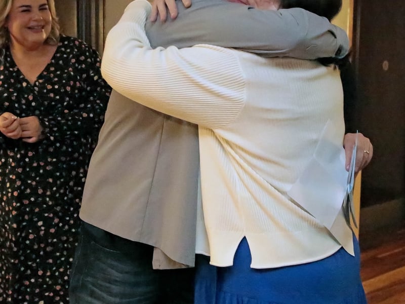 Caption: Kevin and his Mam Sandra
