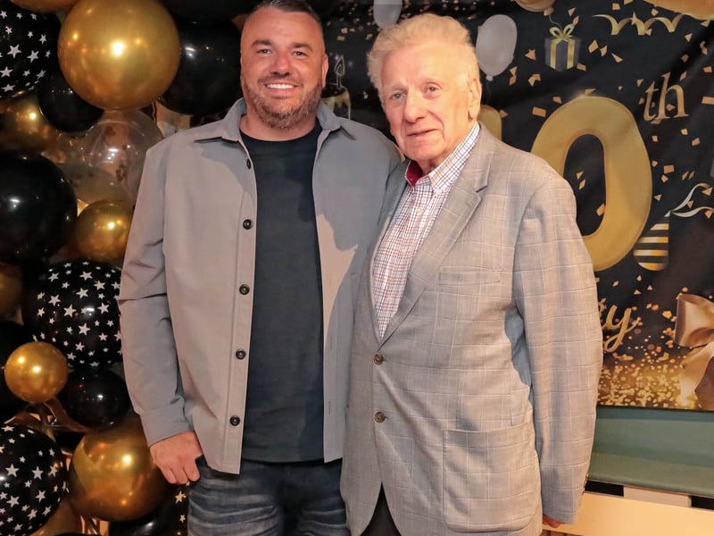Caption: Kevin with Grandad Seamus Finn