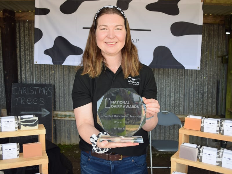 Gail Daniels, Bó Bar soaps, who recently won the IFAC Best Dairy products Innovation.