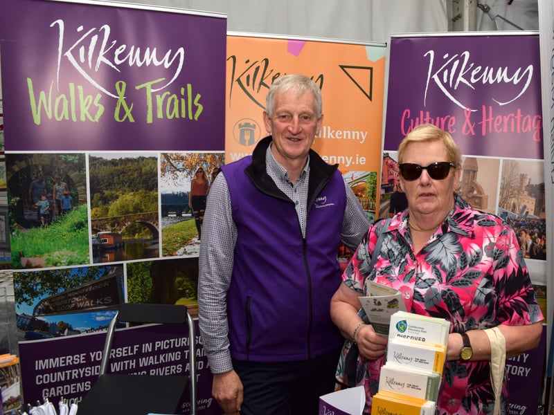 Jimmy Walsh and Patricia Power, Tullahought at the Kilkenny Tourism stand.