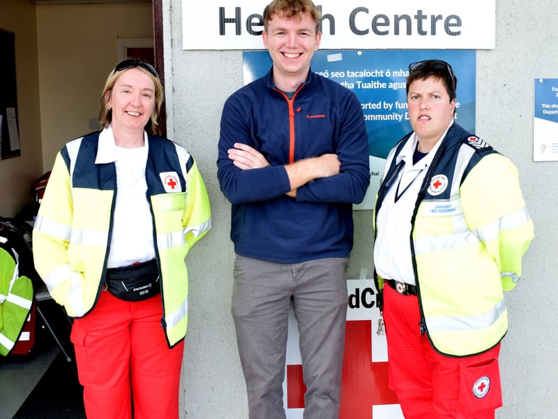 Anita Duffy, Dr. Thomas Talbot and Joanna Walsh on duty at the Iverk Show.
