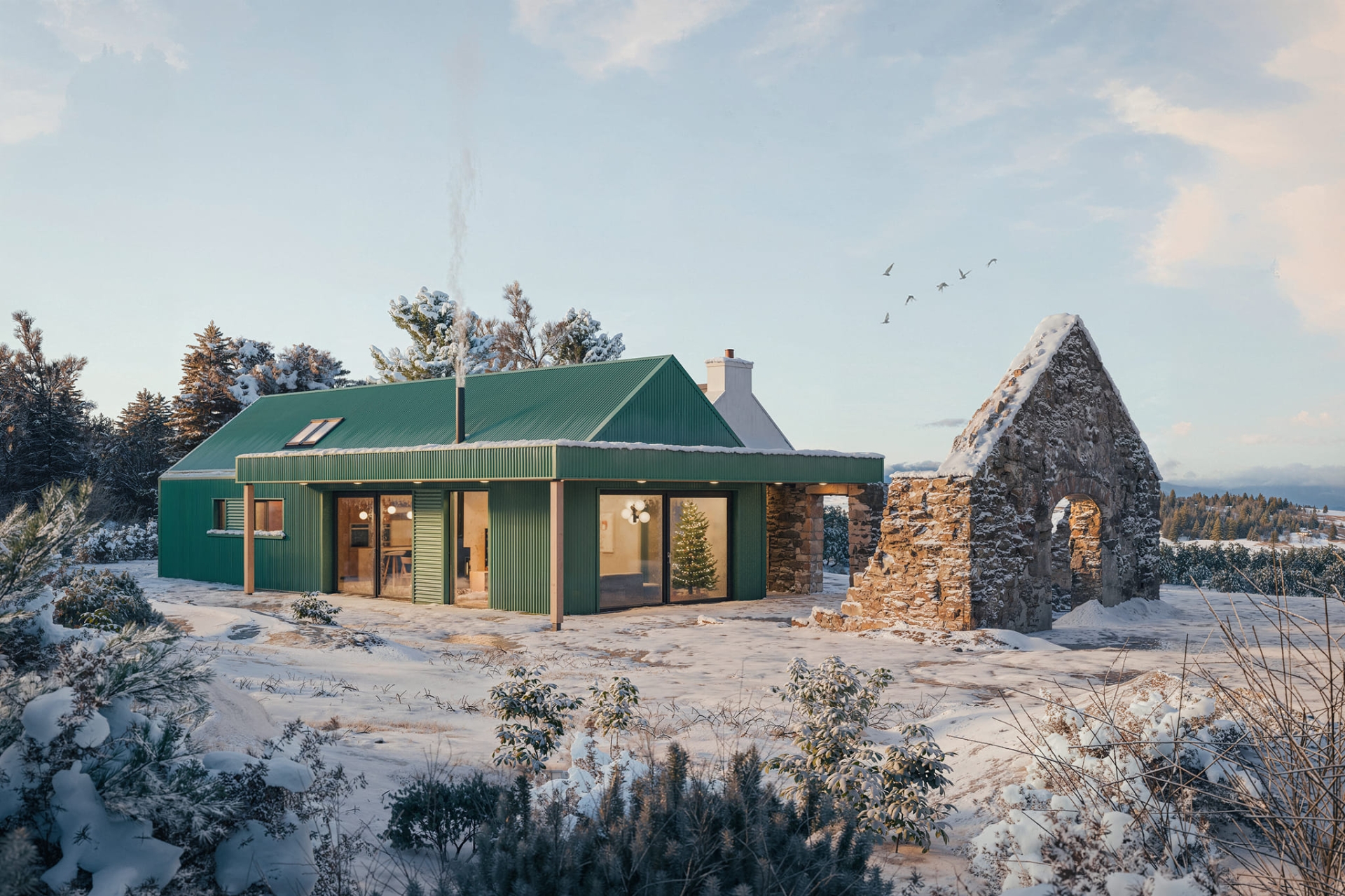 An architecture company have showcased a Waterford project they completed in 2024 as they close until January. project they completed in 2024 as they close until January. Paul McMahon Design & McMahon McBennett shared images of the house they worked on for "amazing clients in Co. Waterford." They said: "The ruins of this old crumbling cottage set in such an idyllic location is a symbol of a perfect existence in times past. As we sat down to design this home, our first thought was questioning how anyone could leave such a lovely place. "These cottages literally grew out of the landscape that surrounded them and that’s what we wanted to emulate with this design. We wanted to create a home that tells its own story. We have designed a ‘new build’ dwelling which emulates the style of an old cottage. "Our newly designed cottage integrates itself sympathetically into the old ruinous walls on site. With light filled rooms and spaces, we have created a perfect connection and harmony between interior and exterior spaces. Every turn reveals a new view through the house which inevitably leads you back to a breath-taking connection with the old ruinous walls which now form a protected and private external living space. "The old ruinous walls provide structural support to a canopy over part of the patio area allowing this external space to be utilised all year round. "As we sit under the canopy, surrounded by the ruins of the old cottage, we can listen to the birdsong, listen to the breeze in the overgrown trees, enjoy the cottage garden & the leafy laneway and embrace the happiness and contentment that is inspired by the old Irish vernacular."