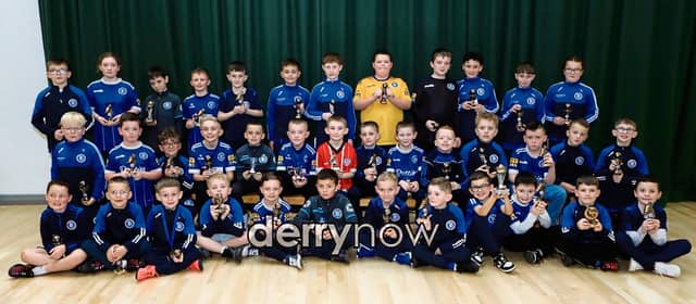 Group of award winners at the Trojans Youth & Community Group annual Youth Presentation of Awards held in St. Cecilia’s College. (Photos - Tom Heaney, nwpresspics)