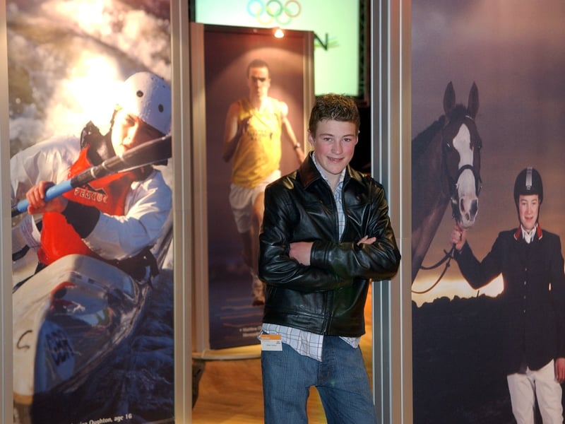Leeds Town Hall staged an exhibition for Olympic hopefuls in April 2005. Pictured at the event is local show jumper William Whitaker.