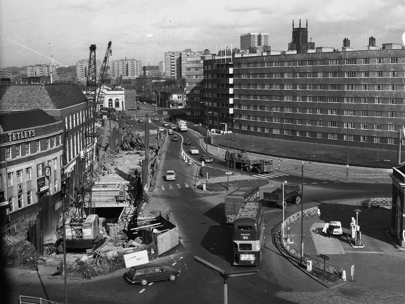 Quarry Hill flats, in Leeds, pictured in 1967, just over a decade before demolition began