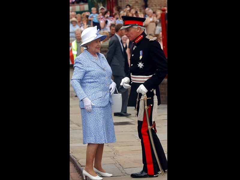 When the Queen arrived at Ironbridge and she was greeted by Shropshire's Lord Lietenant Algernon Heber Percy.